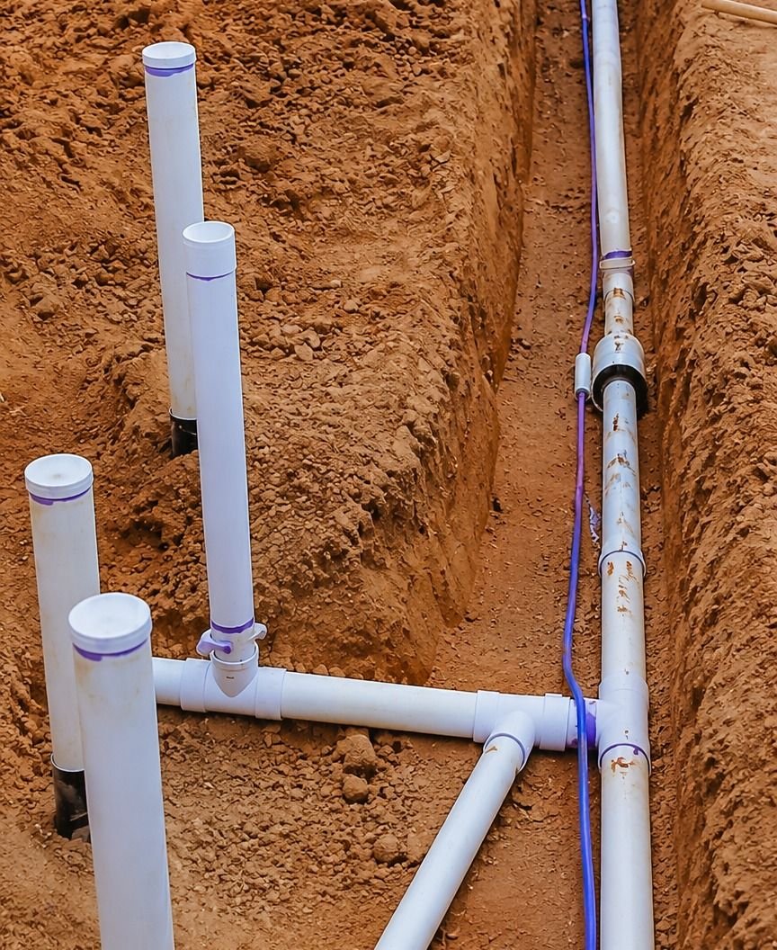 Licensed plumber installing plumbing system in Sarasota FL — Sunrise Contractors