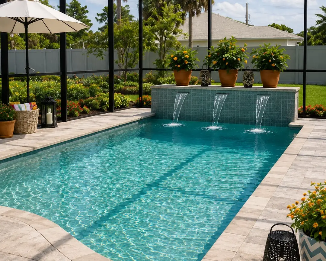 New pool cage screen enclosure built by Sunrise Contractors in Sarasota FL