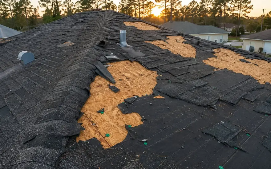 Storm-Damaged Roof
